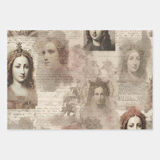 Feuille De Papier Cadeau Queens & Cursive