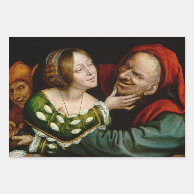 Feuille De Papier Cadeau Quentin Matsys - Amateurs jumelés (Devant)