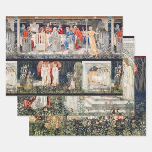 Feuille De Papier Cadeau Quête du Saint Graal, Vison des Trois Anges 
