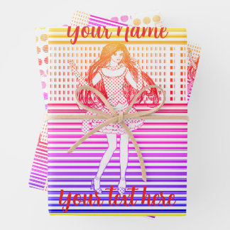 Feuille De Papier Cadeau Rainbow girlfriend