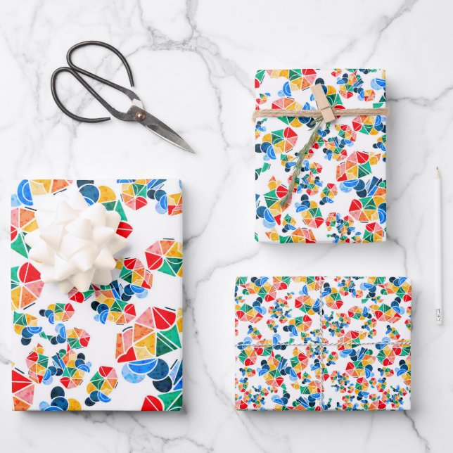 Feuille De Papier Cadeau Rainbow Party (Recto)