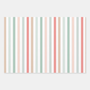 Feuille De Papier Cadeau Rayures de Noël