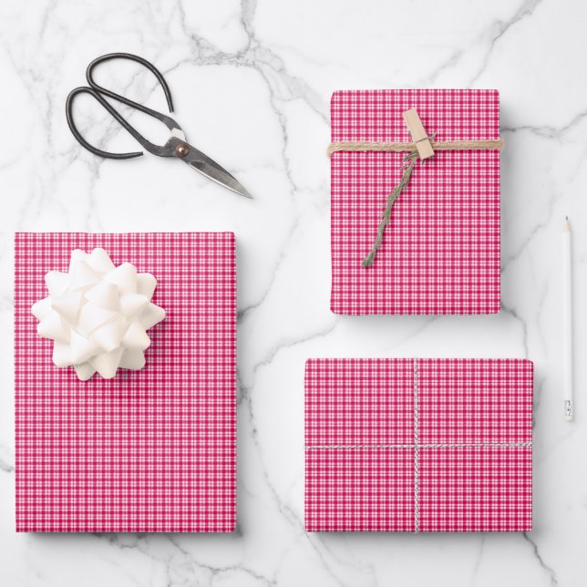 Feuille De Papier Cadeau Red Plaid (Recto)