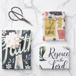 Feuille De Papier Cadeau Réjouissez-vous de l'Amour de Dieu : la colombe de