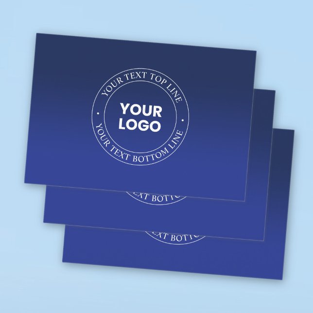 Feuille De Papier Cadeau Remplacement facile de logo et de texte | Dégradé  (Créateur téléchargé)