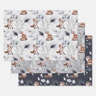 Feuille De Papier Cadeau Renard