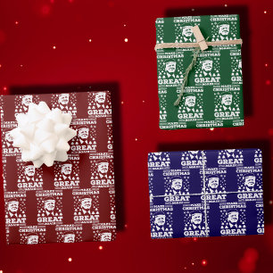 Feuille De Papier Cadeau Rendre à Noël sa grandeur Trump Red