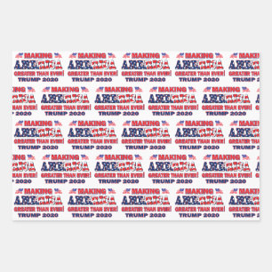 Feuille De Papier Cadeau Rendre l'Amérique plus grande que jamais Trump 202