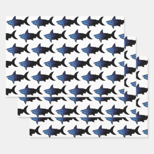 Feuille De Papier Cadeau Requins de Galaxy