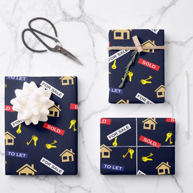 Feuille De Papier Cadeau Retraite de l'agent immobilier Realtor (Recto)