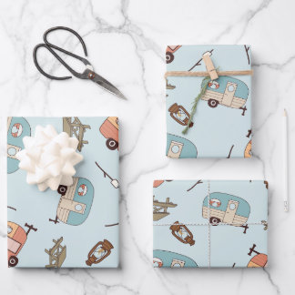 Feuille De Papier Cadeau Retro Camper Wrapping Paper