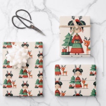 Retro Cartoon Frida Kahlo Motif Noël mou