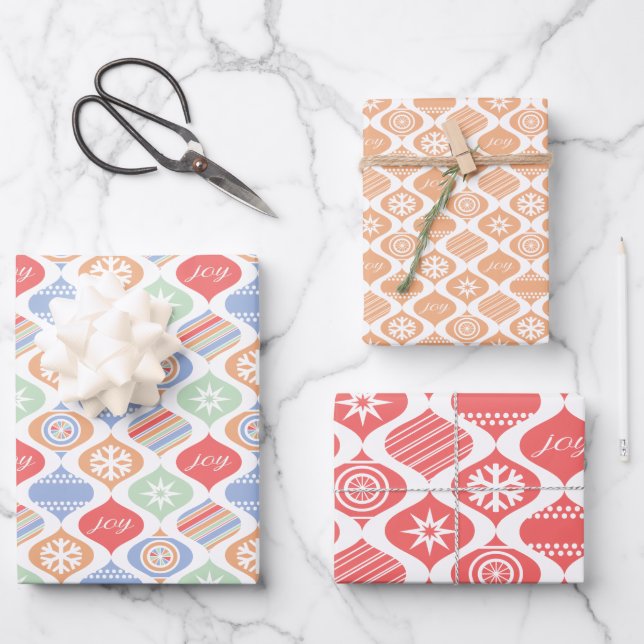 Feuille De Papier Cadeau Retro Cheer (Recto)