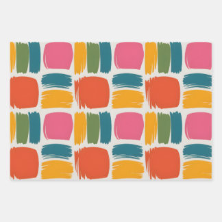 Feuille De Papier Cadeau retro circle wrapping paper, 70s wrapping paper, m