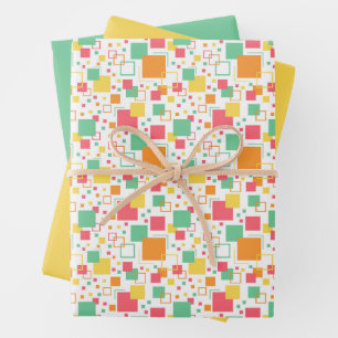 Feuille De Papier Cadeau Retro Mod Citrus