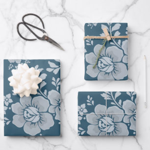 Feuille De Papier Cadeau Retro Vintage Noël Motif Père Noël Wrappi