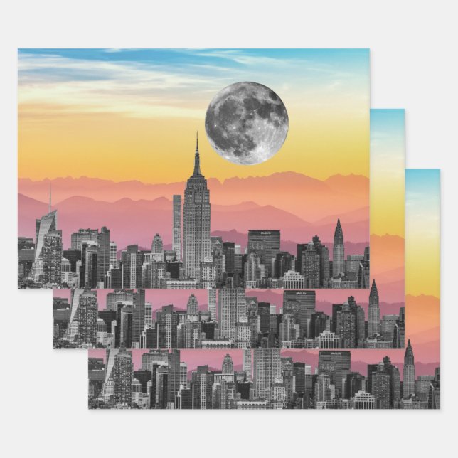 Feuille De Papier Cadeau Rêve de New York (Lot)