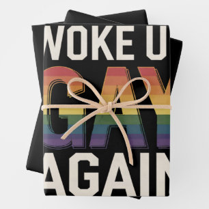 Feuille De Papier Cadeau Réveillé Gay Encore Drôle Fierté LGBTQ Allié Arc-e