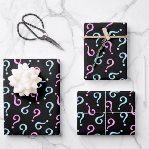 Feuille De Papier Cadeau Révélation de bébé rose ou bleu