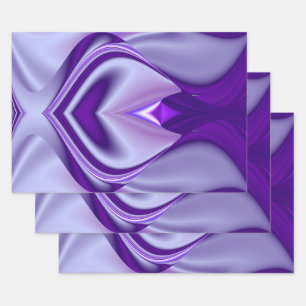 Feuille De Papier Cadeau Rêves arc-en-ciel à fleurs violettes