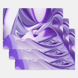 Feuille De Papier Cadeau Rêves arc-en-ciel à fleurs violettes