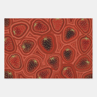 Feuille De Papier Cadeau Rêves de Fraise
