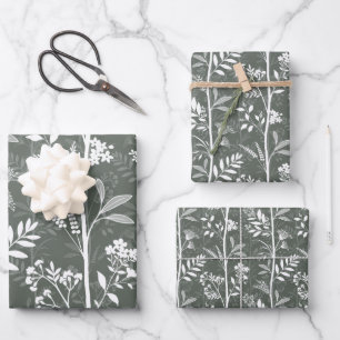 Feuille De Papier Cadeau Rêves de Jardin Floral Raffiné