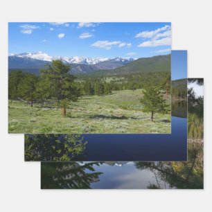 Feuille De Papier Cadeau Rocky Mountain View Paysage Pittoresque