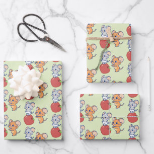 Feuille De Papier Cadeau Rollage Anime Tuffy et Jerry Apple