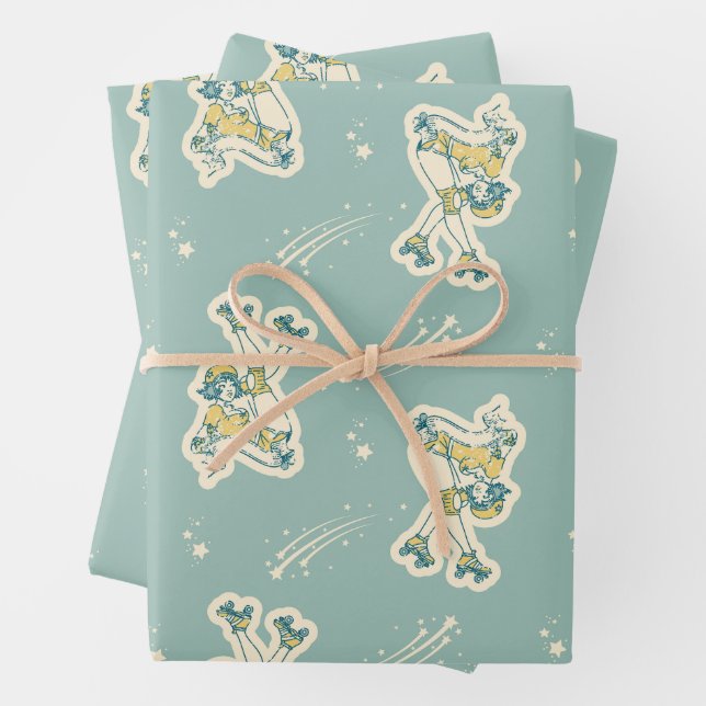 Feuille De Papier Cadeau Roller derby (En situation)