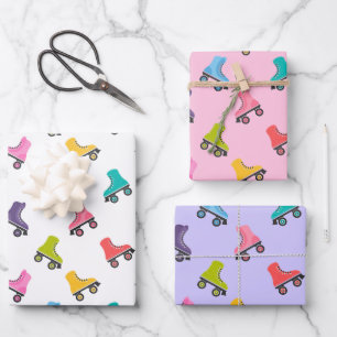 Feuille De Papier Cadeau Roller Skates Skate Design