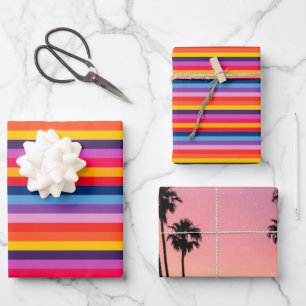 Feuille De Papier Cadeau Romantique coloré