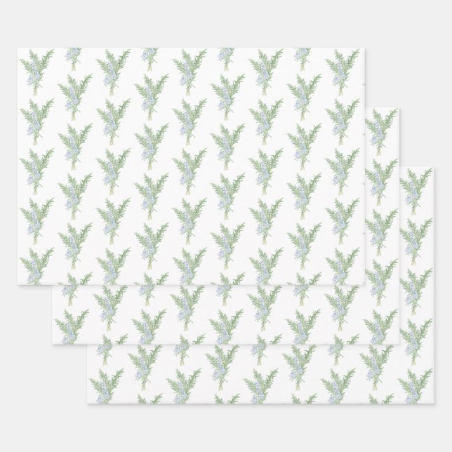 Feuille De Papier Cadeau Romarin (Lot)