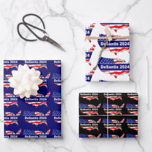 Feuille De Papier Cadeau Ron DeSantis 2024 USA