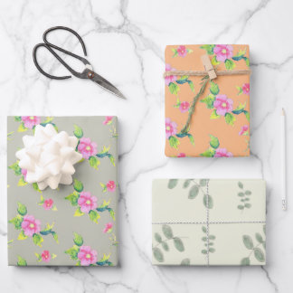 Feuille De Papier Cadeau Rosas silvestres
