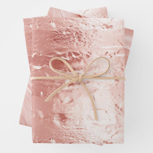 Feuille De Papier Cadeau Rose Champagne rose Glam Mariage