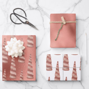 Feuille De Papier Cadeau Rose Gold Glam Unicorn Anniversaire