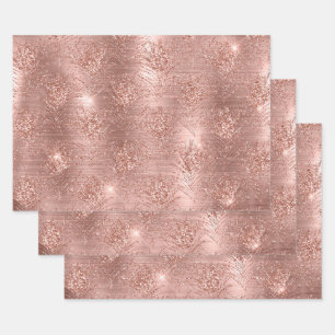 Feuille De Papier Cadeau Rose Gold Sparkle Parties scintillant Cadeau tenda
