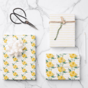 Feuille De Papier Cadeau Rose jaune du Texas