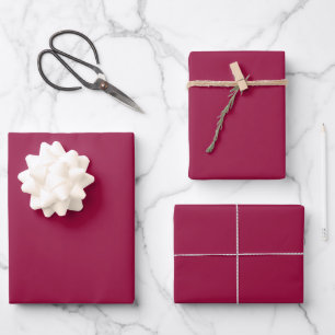 Feuille De Papier Cadeau Rose minimaliste Bud Cherry solide sobre élégant