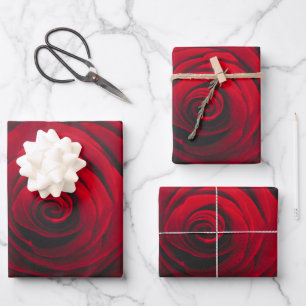 Feuille De Papier Cadeau Rose rouge sur effet vintage arrière - plan noir