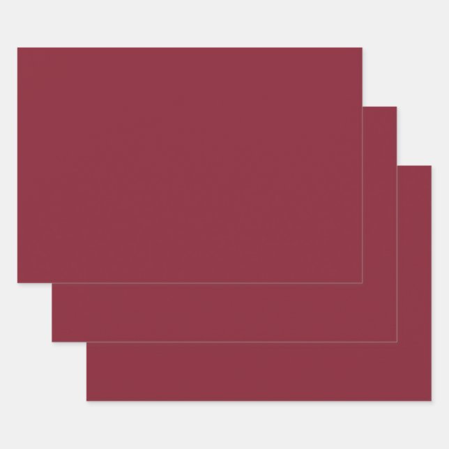 Feuille De Papier Cadeau  Rubis antique (couleur solide)  (Lot)