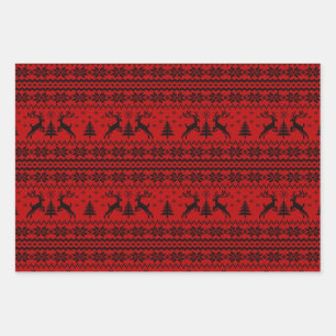 Feuille De Papier Cadeau Ruby Red Reindeer Sweat à la recherche de Noël