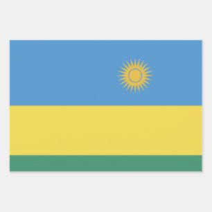 Feuille De Papier Cadeau Rwanda Flag Emblem