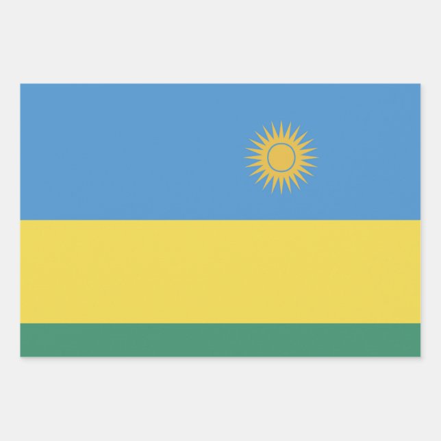 Feuille De Papier Cadeau Rwanda Flag Emblem (Devant)