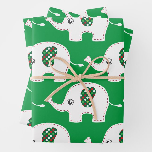 Feuille De Papier Cadeau Sac cadeau d'éléphant blanc (En situation)