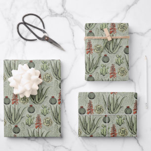 Feuille De Papier Cadeau Sage Élégant, Motif Floral Fleur Orange & Blanche