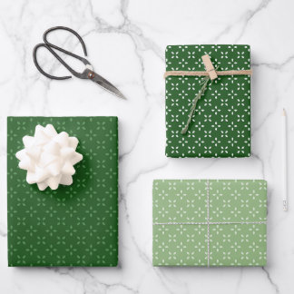 Feuille De Papier Cadeau Sage Green, Vert foncé Feuille fleuri cadeau motif