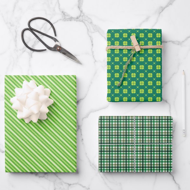 Feuille De Papier Cadeau Saint-Patty (Recto)