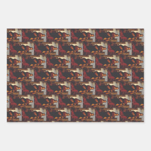 Feuille De Papier Cadeau Sainte-Barbe Icône Sacrée Art Graphique